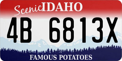 ID license plate 4B6813X