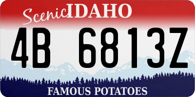 ID license plate 4B6813Z