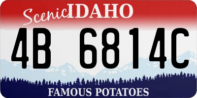 ID license plate 4B6814C