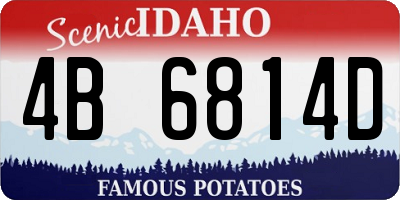 ID license plate 4B6814D