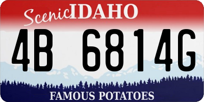 ID license plate 4B6814G