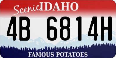 ID license plate 4B6814H