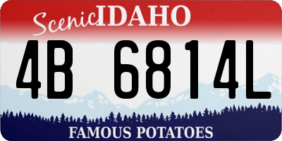 ID license plate 4B6814L