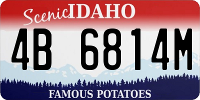 ID license plate 4B6814M