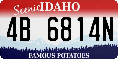 ID license plate 4B6814N