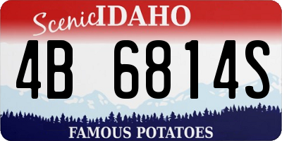 ID license plate 4B6814S