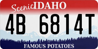 ID license plate 4B6814T