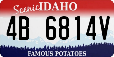 ID license plate 4B6814V
