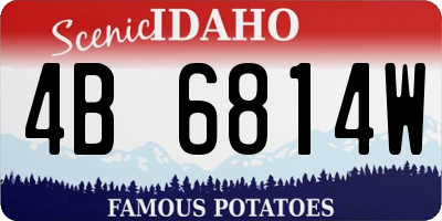 ID license plate 4B6814W