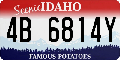 ID license plate 4B6814Y