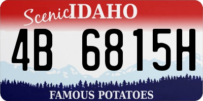 ID license plate 4B6815H