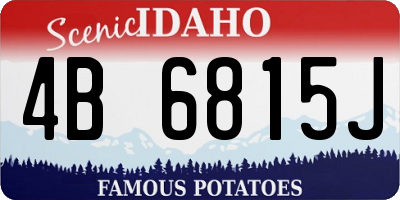 ID license plate 4B6815J