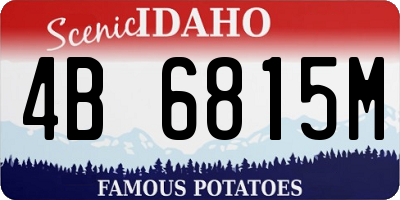 ID license plate 4B6815M