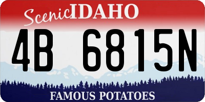 ID license plate 4B6815N