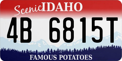 ID license plate 4B6815T