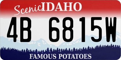 ID license plate 4B6815W