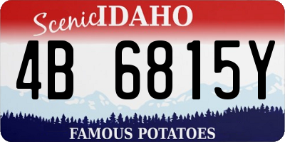 ID license plate 4B6815Y
