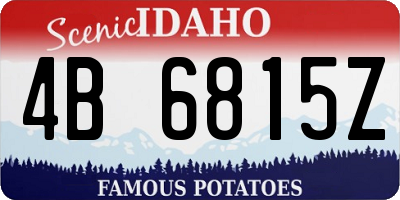 ID license plate 4B6815Z