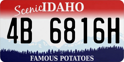 ID license plate 4B6816H