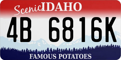 ID license plate 4B6816K