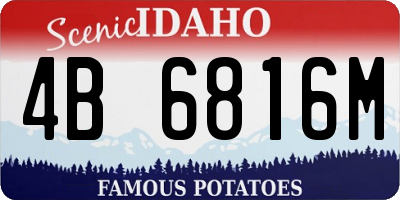 ID license plate 4B6816M