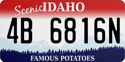 ID license plate 4B6816N