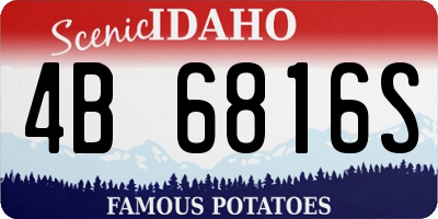 ID license plate 4B6816S