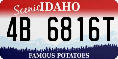 ID license plate 4B6816T