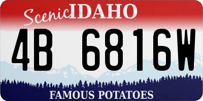 ID license plate 4B6816W