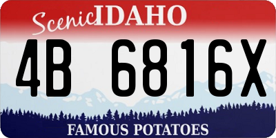 ID license plate 4B6816X