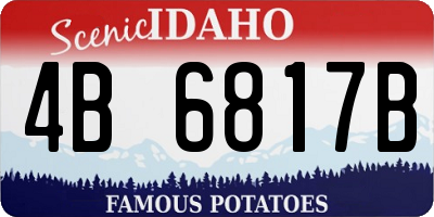 ID license plate 4B6817B