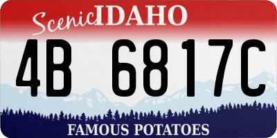 ID license plate 4B6817C