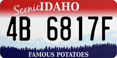 ID license plate 4B6817F