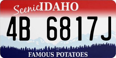 ID license plate 4B6817J