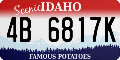 ID license plate 4B6817K