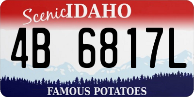 ID license plate 4B6817L