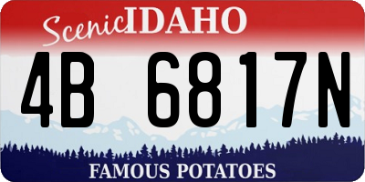 ID license plate 4B6817N