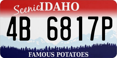 ID license plate 4B6817P