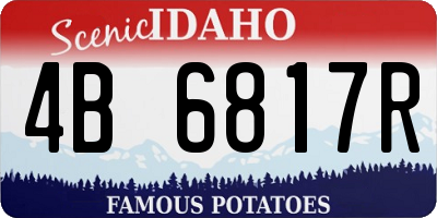 ID license plate 4B6817R