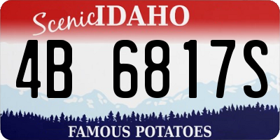 ID license plate 4B6817S