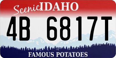 ID license plate 4B6817T