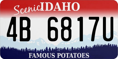 ID license plate 4B6817U