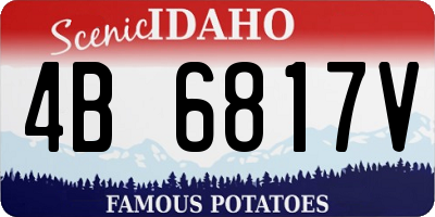 ID license plate 4B6817V