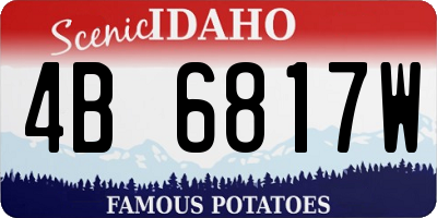 ID license plate 4B6817W