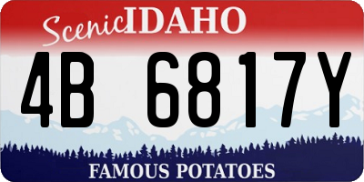 ID license plate 4B6817Y