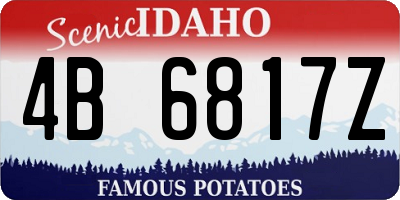 ID license plate 4B6817Z