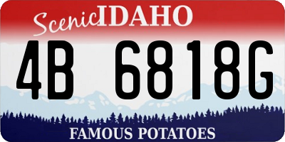 ID license plate 4B6818G