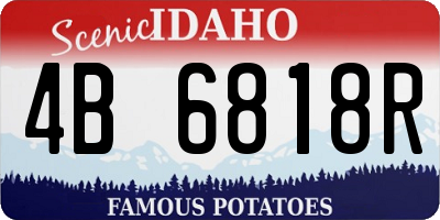 ID license plate 4B6818R