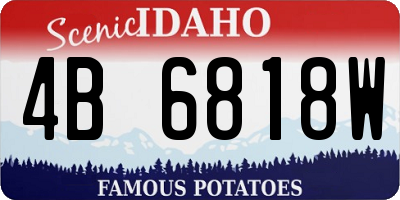 ID license plate 4B6818W