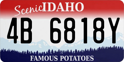 ID license plate 4B6818Y